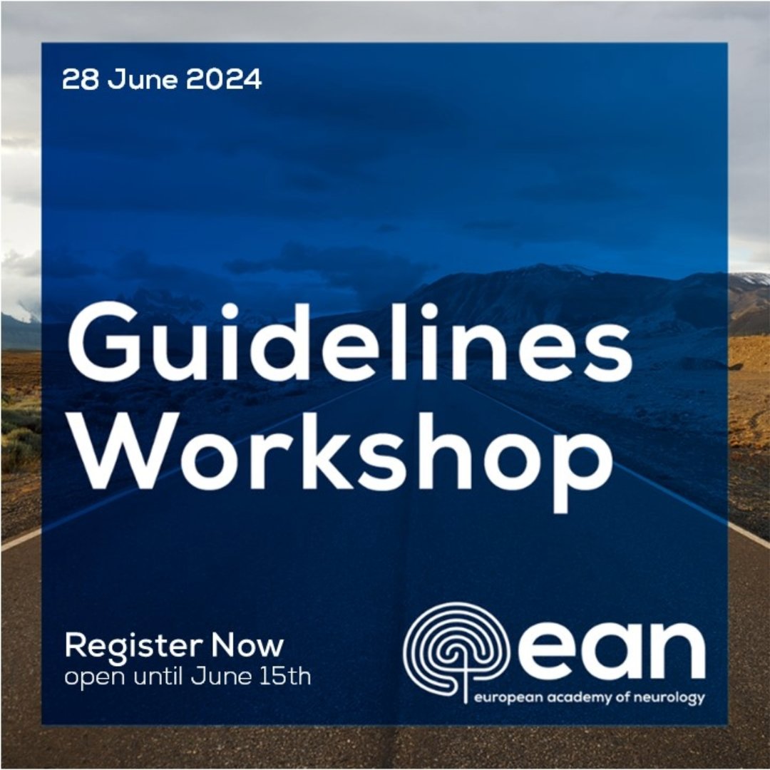 Join us for the upcoming EAN Guideline Workshop on 28 June at #ean2024 in Helsinki! 🧠 Explore the guideline development process with topics incl. PICOs, evidence profiles, & more. ➡️Deadline: 15 June 2024 🔗Detailed info: ow.ly/wjG350RB9hW #EANeurology #guidelines