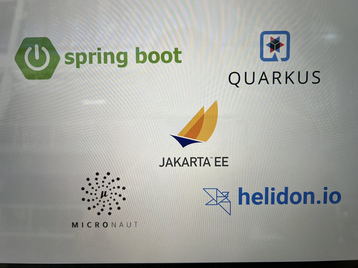 I asked yesterday at #devoxxuk how many people use these technologies and I’ve got:

90% Spring Boot
15% Quarkus
5% Micronaut
5% Helidon
5% JakartaEE/MicroProfile

Numbers don’t add up 100% because overlaps