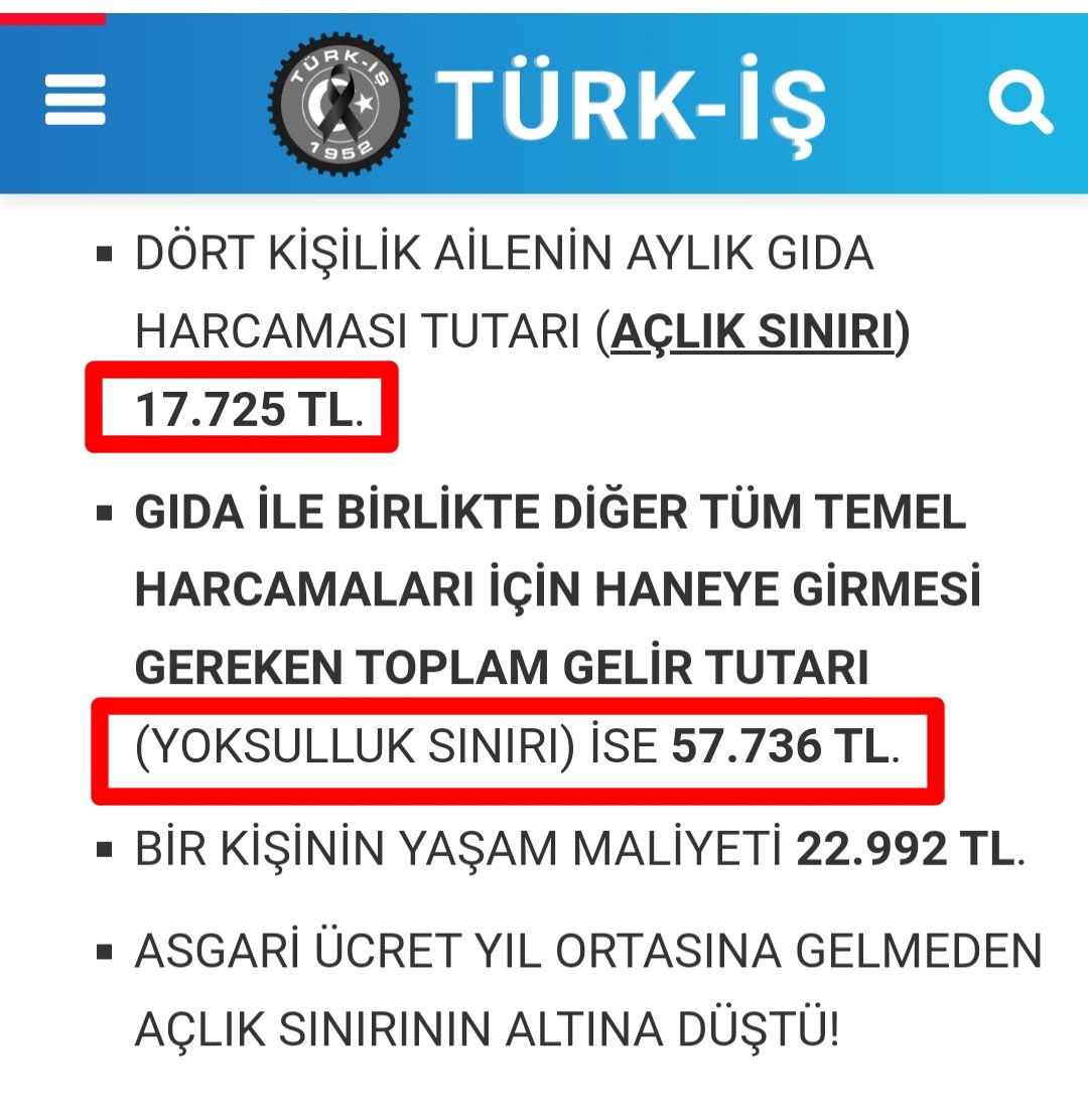 Bir kişinin yaşam maliyeti 22.992 tl ise 4 kişilik çocuk da okutan bir ailenin 10.000 tl emekli maaşı ile geçinebilmesi mümkün mü?!!!
@RTErdogan
@isikhanvedat @memetsimsek
@Akparti

#HesapOrtadaEmekliAç
#5000KısmiHakkınıAlamadı