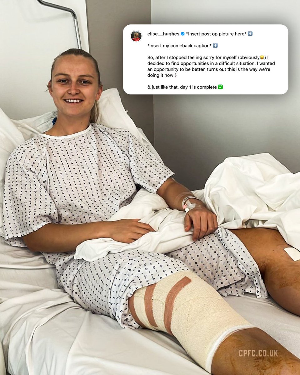 Step one: complete ✅ The road to recovery starts here ❤️💙 #CPFC | @Elise__Hughes