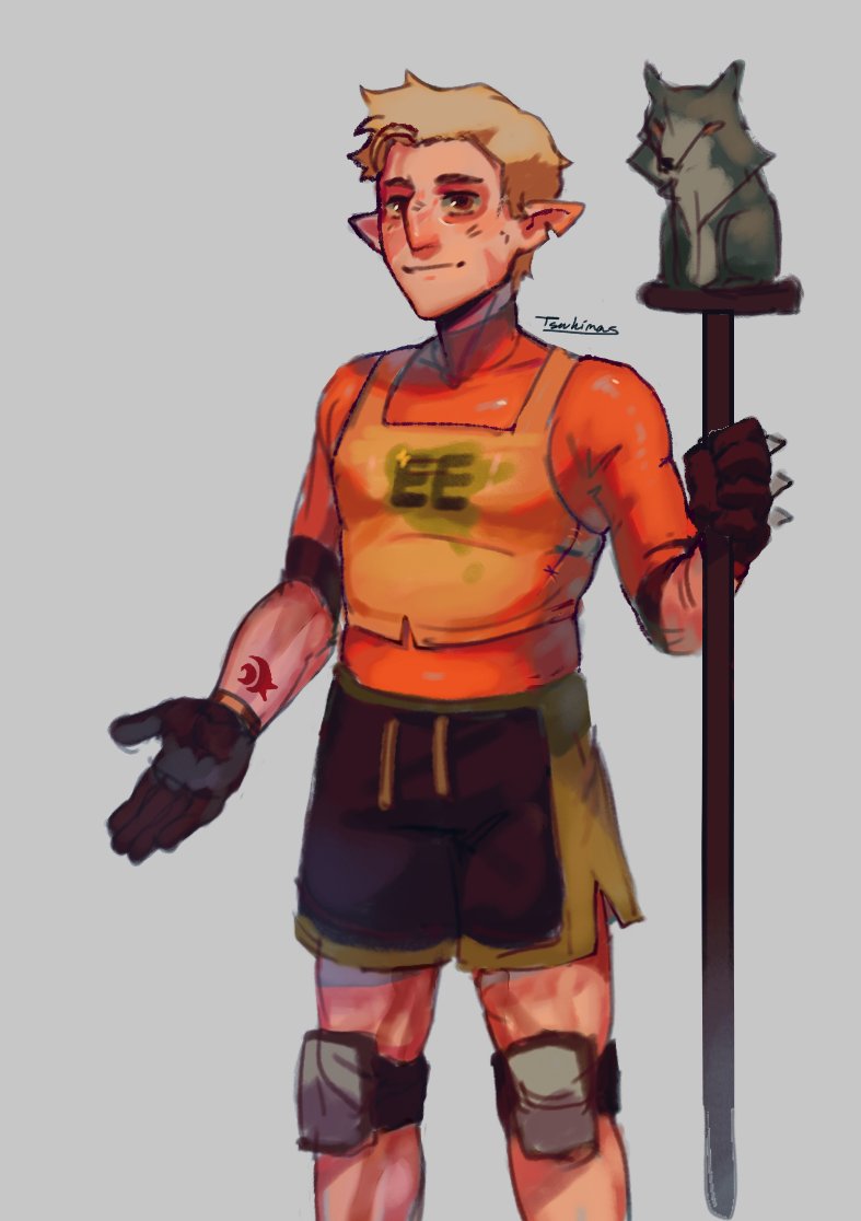 Hunter from the epilogue! But in my vision + ppl's ideas I saw on my tl (esp the wolf palisman)

Also, I think Hunter would ask Willow to cut his hair again (since they grew up from Belos's possession.. 😬)

#TheOwlHouseFanart #HunterNoceda #TheOwlHouse