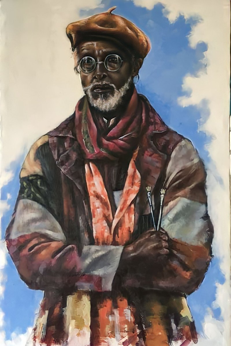 My painting of the senegal artist ISSA SAMB 🕊️
Acrylic on canvas