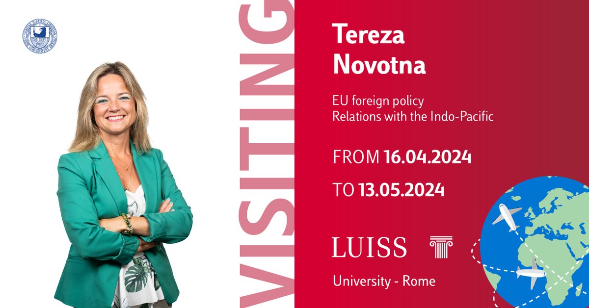 We are delighted to welcome @TerezaANovotna at #Luiss, Visiting Professor of EU foreign policy from @FU_Berlin.