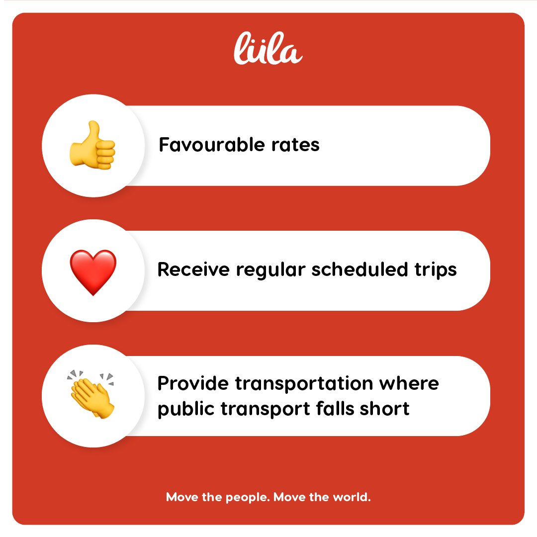 Why do fleet managers choose to partner with LULA?
 
Tell us in the comments section using emojis.
 
Move the people. Move the world.
#LULA #FleetManagers #FleetDriver