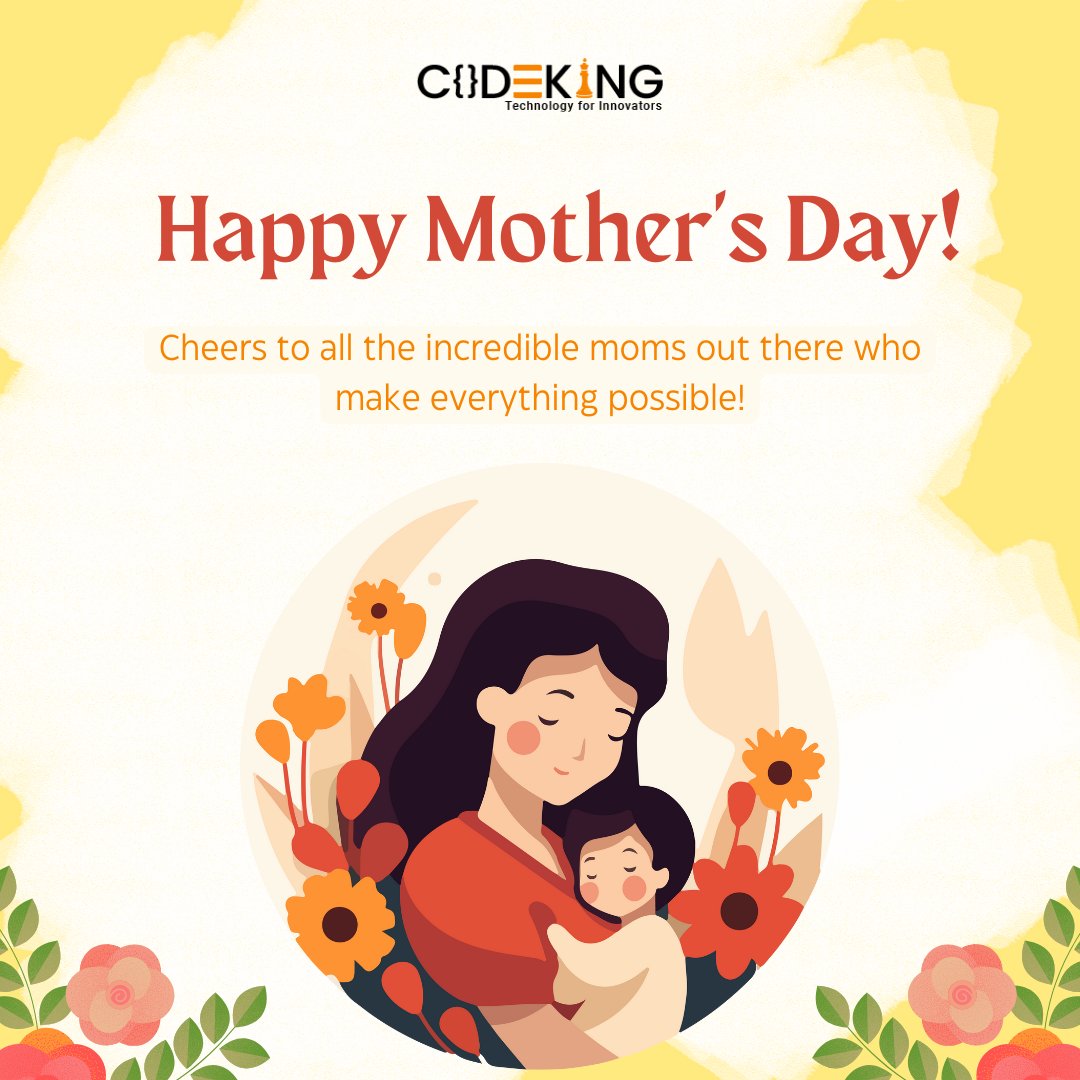 Cheers to all the incredible moms out there who make everything possible! Today is your day to shine and feel loved beyond measure. Happy Mother's Day! 🌸💕 #Mothersday2024 #MothersDayWishes #mothersdayvibes #mothersday #motherslove #motherhood #mothersdayvibes #codeking