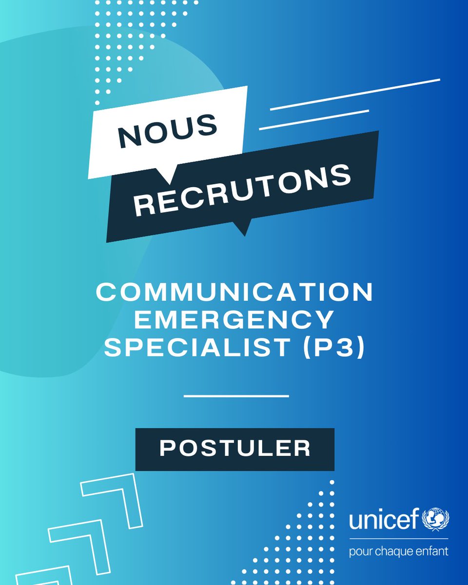 📢🌍 Are you ready to make a meaningful difference #ForEveryChild? We are looking for an Emergency Communication Specialist (P3) to join our team in Bamako, #Mali for 6 months. 👉 bit.ly/4bmpNdU!