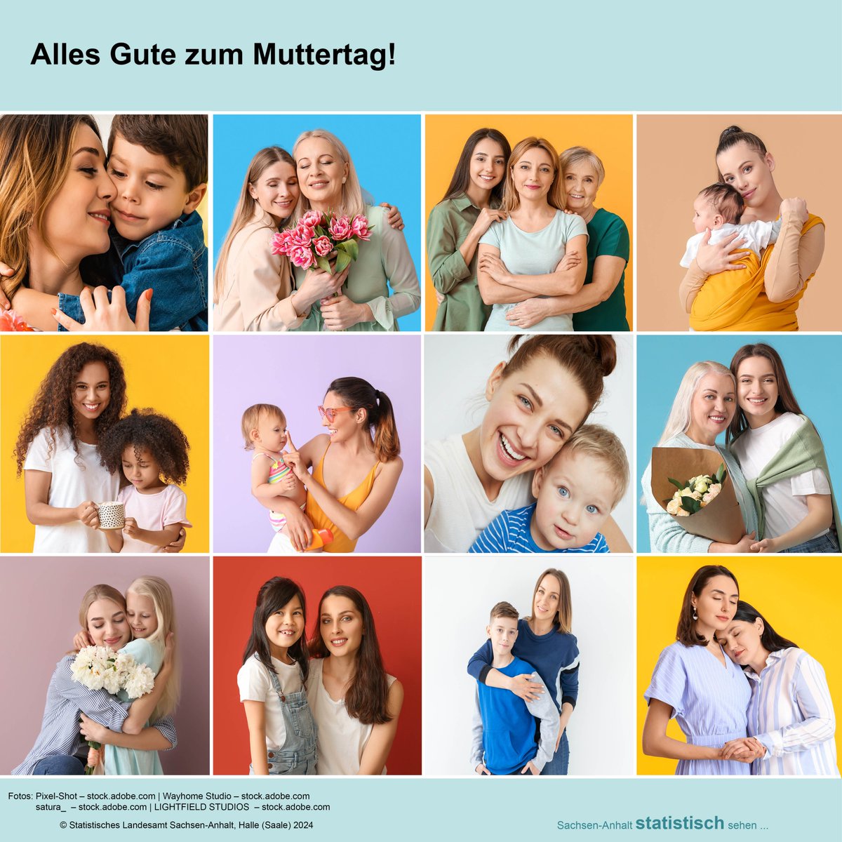Am Sonntag ist #Muttertag! Vielen Dank an alle 266 000 #Mütter in #SachsenAnhalt, die mit ihren ledigen #Kinder|n in einem Haushalt leben und allen anderen auch! 💐💕🫶lsaurl.de/0G7gW5