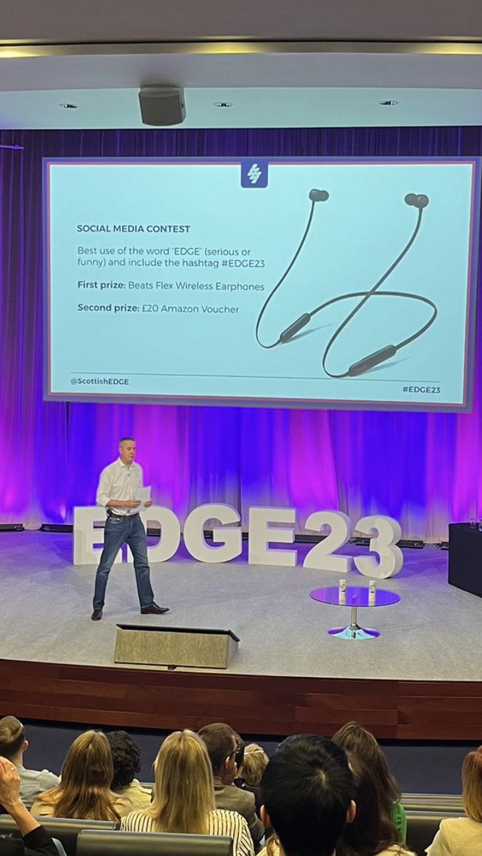 Our chief is on stage at #edge23 and is currently running out of bad jokes. Please tweet us to give him something you’d like him to say!!! <a href="/ScottishEDGE/">Scottish EDGE</a> <a href="/MrJackProctor/">Jack Proctor</a> <a href="/MrSimonFraser/">Simon Fraser</a>