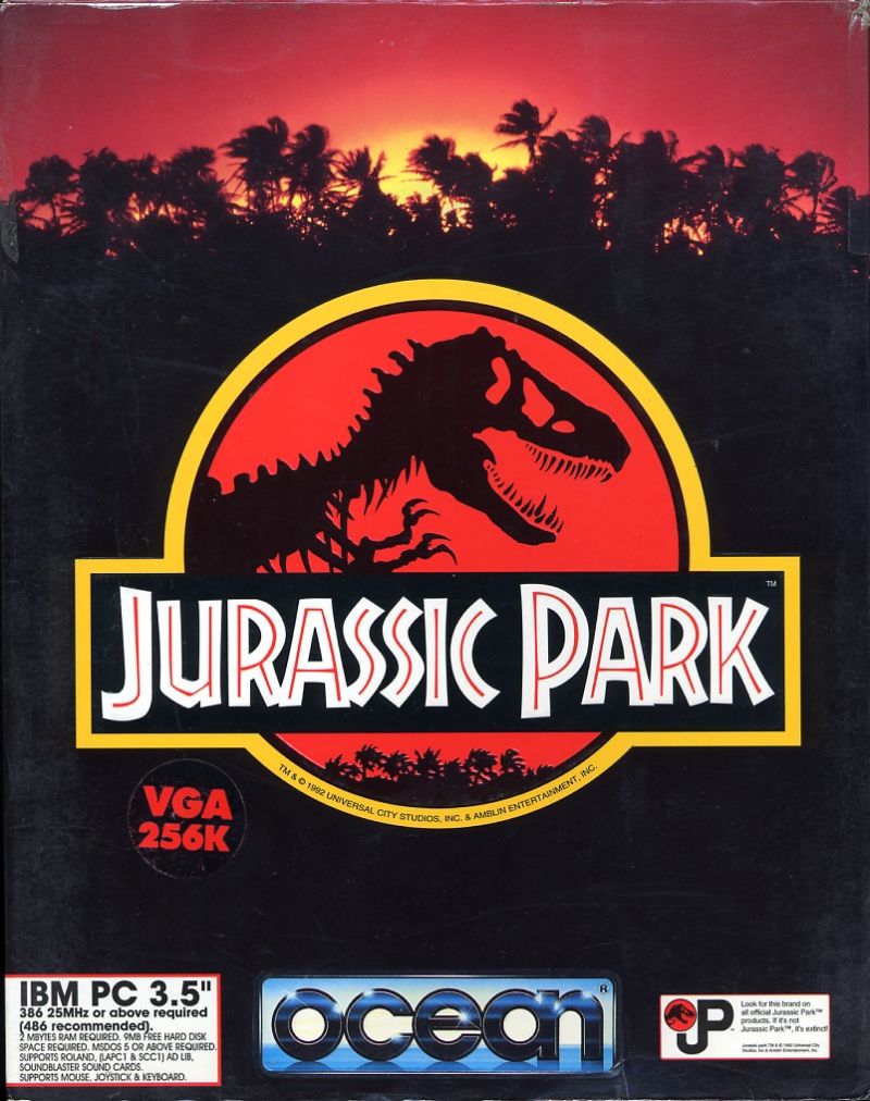 RetroGameGeeks's tweet image. JURASSIC PARK: In 1993 Dr. Alan Grant set out to escape from an island overrun by dinosaurs. An MS-DOS action game from Ocean this was based on an awesome film and also came to other formats, did you ever rescue Lex and Tim #retrogaming #Windows #Amiga #90s #film #movie #gaming
