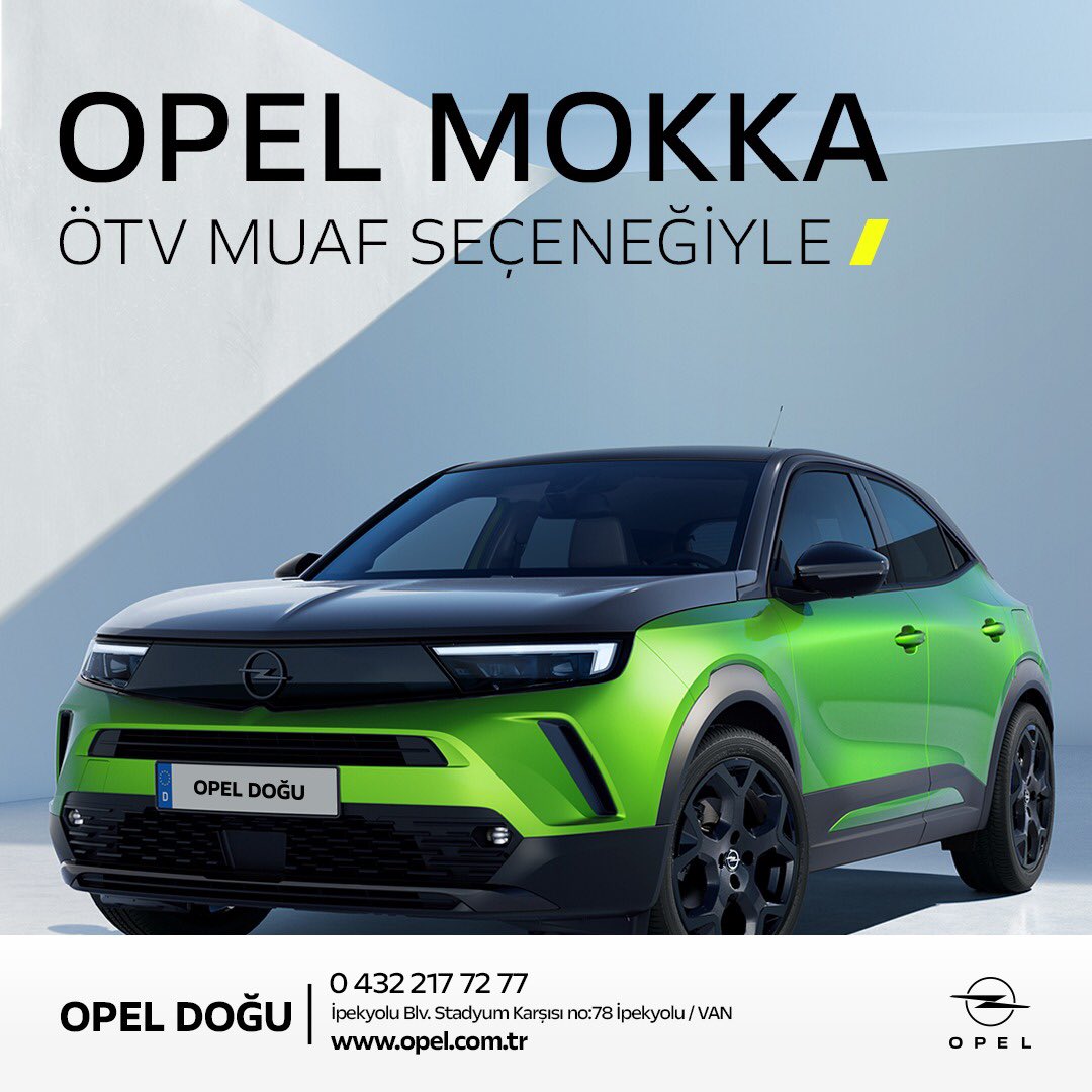 Opel Mokka, ÖTV muaf seçeneğiyle Opel Doğu'da sizlerle! Yeni rotanızı keşfetmek için doğru zaman geldi. #OpelDoğu #OpelVan #OpelMokka #Opel #Mokka