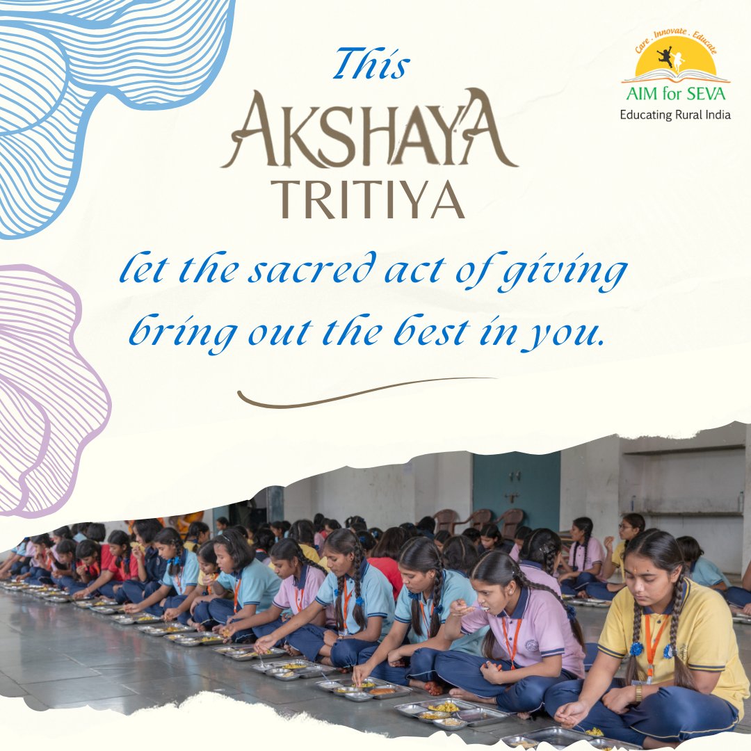 aim4seva's tweet photo. This Akshaya Tritiya, let’s cultivate a legacy of generosity. Each donation you make plants seeds of prosperity and hope in communities that need it most. Join us in this cherished tradition of 'giving' that promises endless blessings. 🌿Contribute at https://t.co/m62wJs1Vfe https://t.co/CUXCwePYSS
