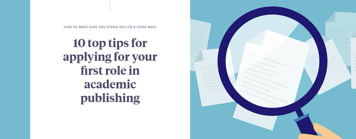 How can you stand out amongst the crowd and ensure that you’re on the ‘take forward for interview’ pile when applying for your first role in #academicpublishing? Find our 10 top tips in today’s blog post bit.ly/3QEaepS #workinpublishing #publishingcareer #jobsinbooks