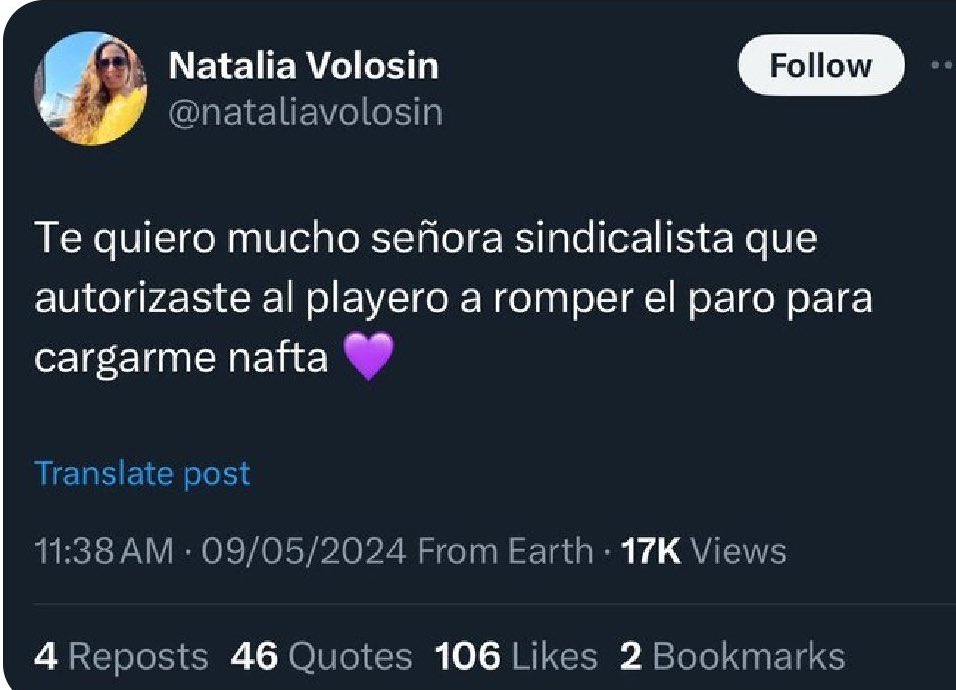A @nataliavolosin le dolió en alma que hayamos inmortalizado su vergonzoso tuit. Nos alegramos. Y se lo vamos a recordar para que los niños sepan que detrás de cada progre se esconde uncarnero oligarca.
