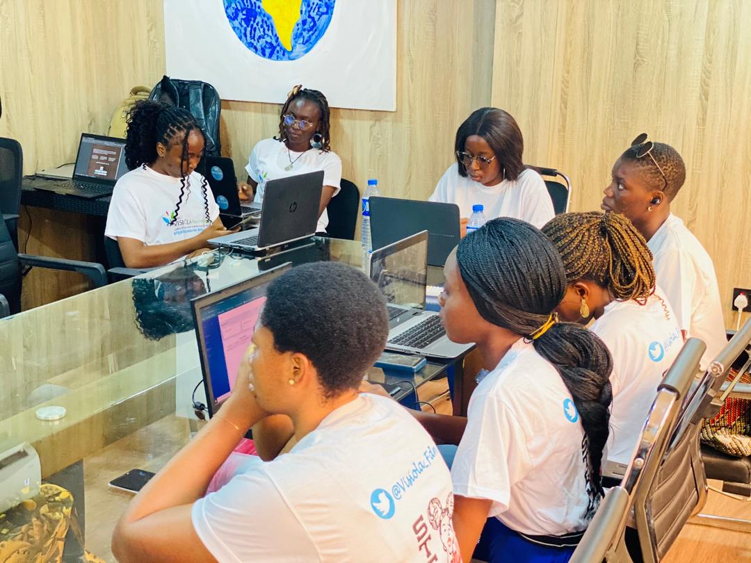 Visiola_Fdn's tweet image. Exciting day ahead! ๐Today is the closing competition for our 2024 CBC Cohort 1, where young women from Africa will be showcasing their innovative projects in #FullstackWebDevelopment. Let's celebrate #WomenInTech and the amazing work of #VisiolaCodingBOOTCAMP participants!