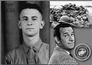 DON ADAMS
1923-2005

The American comic actor and comedian who gained worldwide fame and earned 3 Emmy awards starring as Agent 86, Maxwell Smart, in the TV comedy, Get Smart joined the U.S. Marines in the early days of WWII. 
He saw combat at Guadalcanal and was the only
