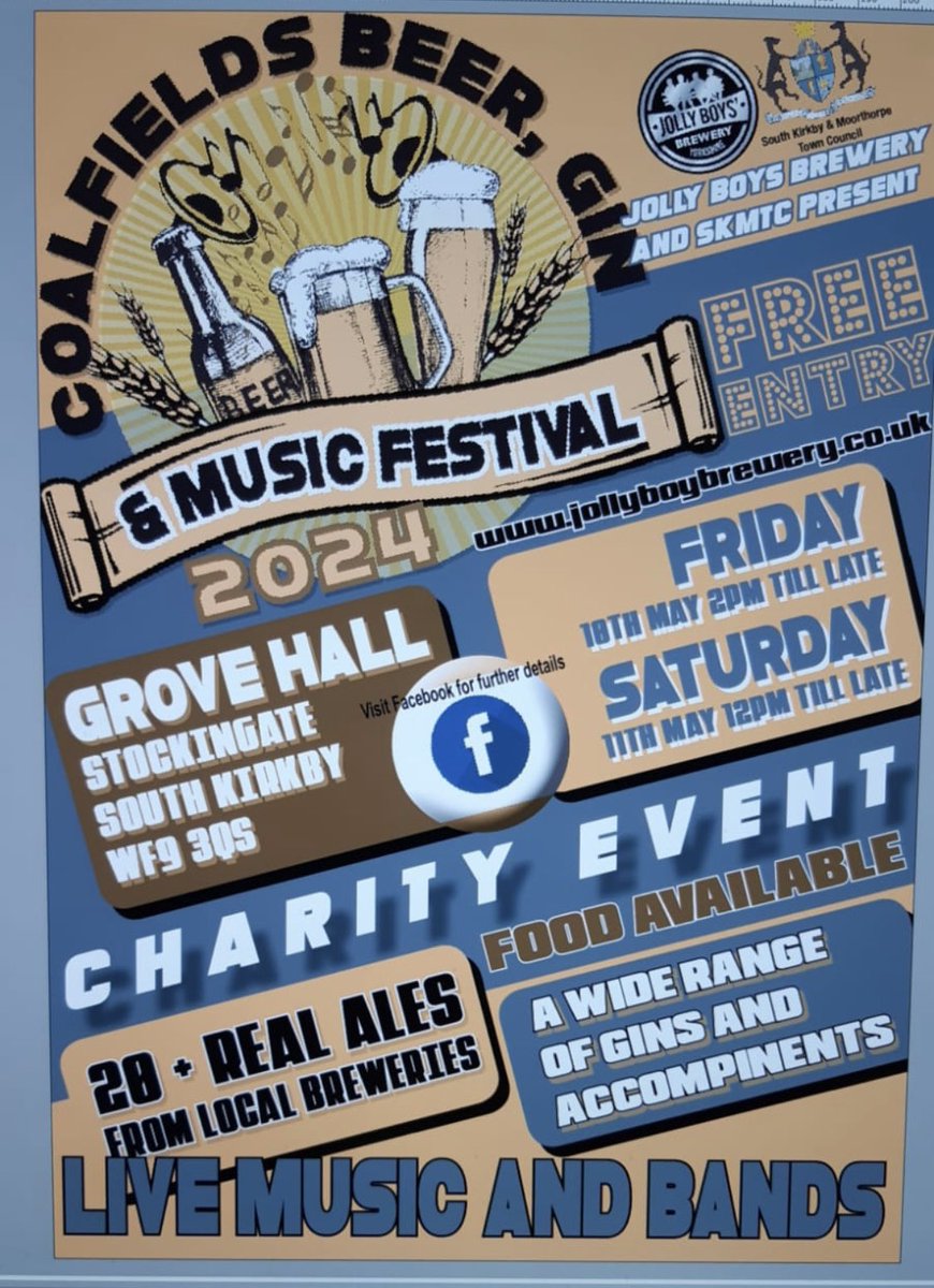 Jolly Boys' Brewery (@jollybrewery) on Twitter photo Come and see us at Grove Hall in South Kirkby today and tomorrow. Lots of nice ale on offer!
<a href="/WakefieldCamra/">Wakefield CAMRA</a> <a href="/BarnsleyCAMRA/">🍺 Barnsley CAMRA</a> Come and see us at Grove Hall in South Kirkby today and tomorrow. Lots of nice ale on offer!
<a href="/WakefieldCamra/">Wakefield CAMRA</a> <a href="/BarnsleyCAMRA/">🍺 Barnsley CAMRA</a>
