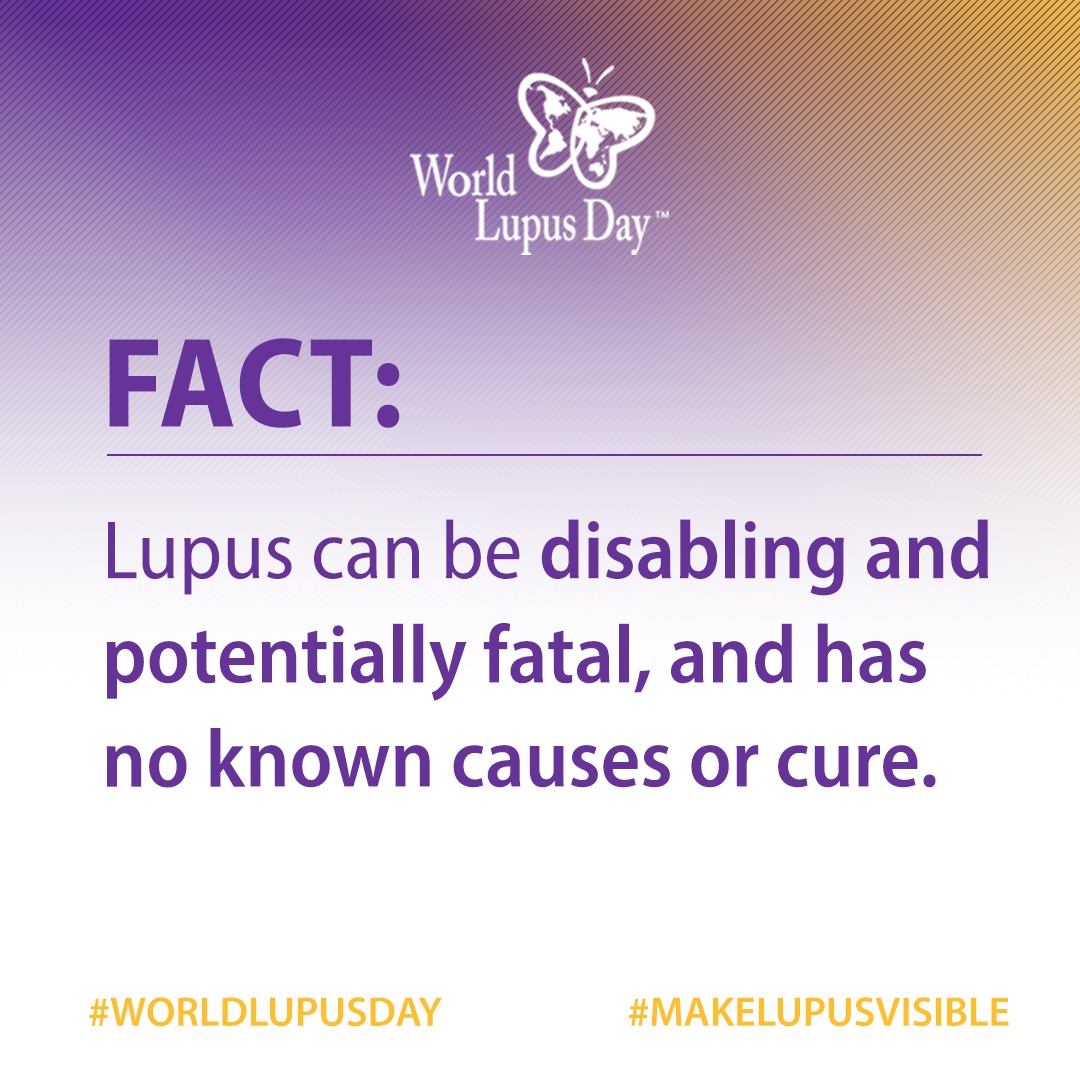 When you tell people that you have lupus they sometimes don't understand that lupus is infact a chronic often debilitating disease with (currently) no cure and is sometimes even fatal. #WorldLupusDay #Lupus #lupustrust #lupusfact