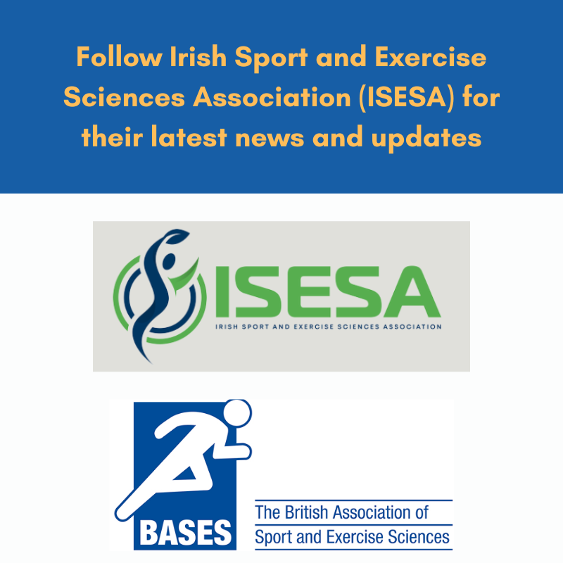 Go and follow the Irish Sport and Exercise Sciences Association (ISESA) for the latest news and information in Ireland from the sport and exercise science industry. You can find their X account here 👉 @IrishSESA #Sport #Exercise #Science #News #Updates