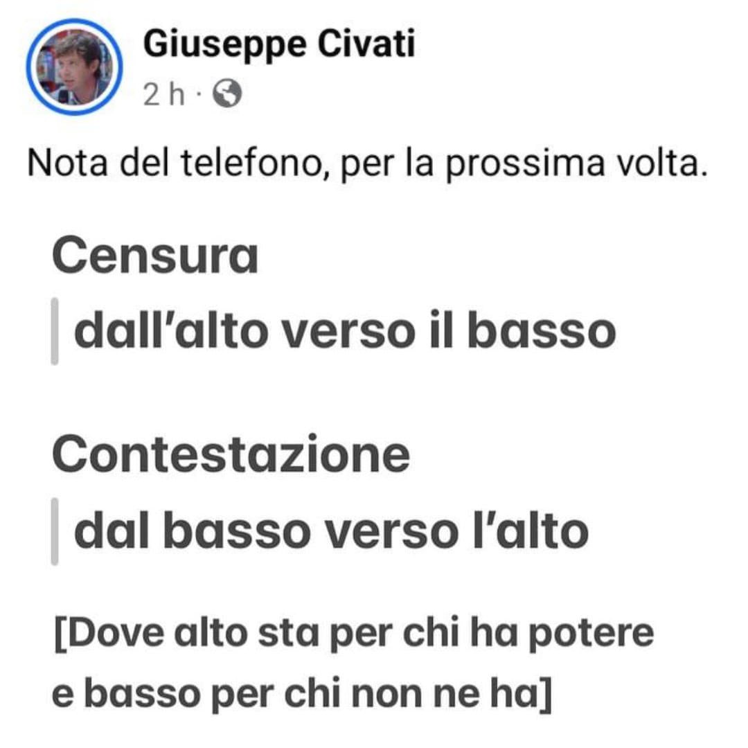 Precisazioni. <a href="/civati/">Giuseppe Civati</a>