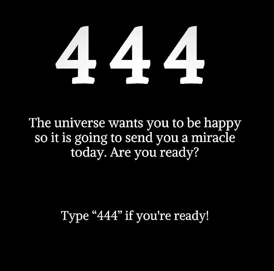 Type '444' to Affirm.