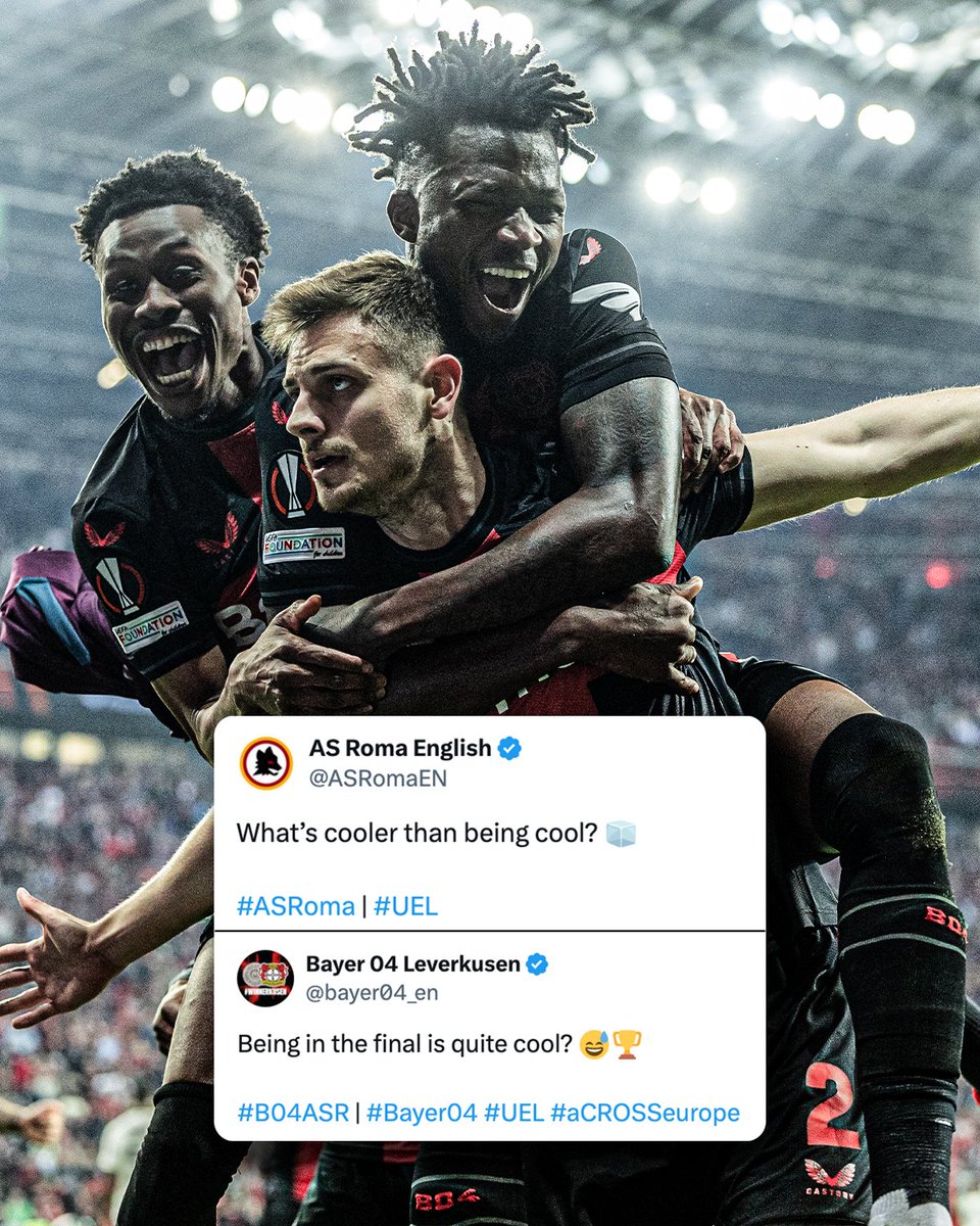 Bayer Leverkusen had a response for Roma after their late equaliser 😅 🏆