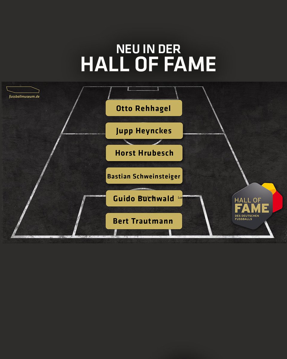 🏆Sechs Legenden für die HALL OF FAME

Die HALL OF FAME des deutschen Fußballs bekommt mit Bert Trautmann, Guido Buchwald, Bastian Schweinsteiger, Horst Hrubesch, Otto Rehhagel und Jupp Heynckes sechs Neuzugänge, die allesamt Legendenstatus genießen.

fussballmuseum.de/aktuelles/back…