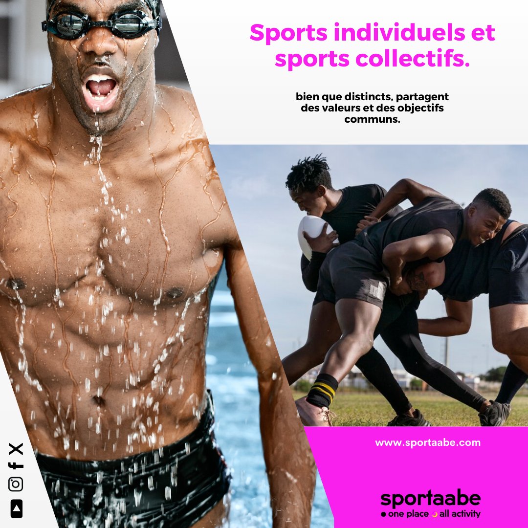 Le sport, individuel🏋🏾‍♀️ ou collectif🤼, une même passion❤️‍🔥

Chez sportaabe, vous en avez droit à une panoplie😊.

sportaabe : Le sport, une passion individuelle et collective.
#sportaabe #Sport #SportsIndividuelsEtsportsCollectifs #SportSante #Cameroun #SallesDeSport🚀
