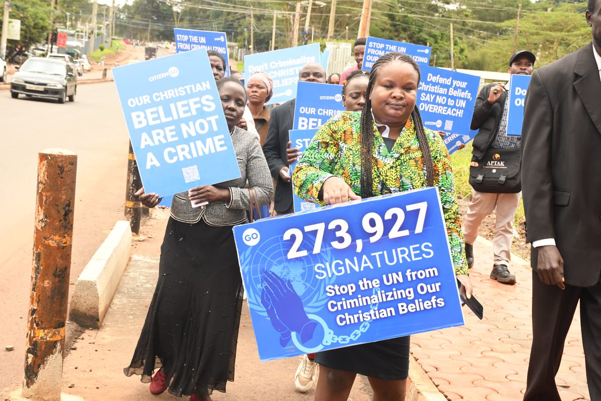 Joining demonstrations like the one at the United Nations offices in Gigiri is an opportunity to voice concerns and stand for religious freedom. #2024UNCSCprolife Pro Family