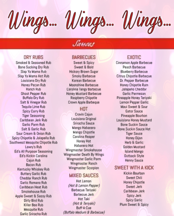 🍗 Craving wings? Head to #VelvetRabbitInc! With over 100 flavors, you can mix and match to create your own unique combo. Explore a world of taste and find your new favorite. Don't just eat wings—make them an experience! 🌟 #WingLovers #FlavorFiesta