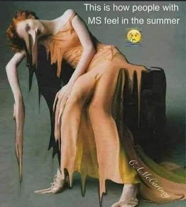 Welcome to the world of an #MS summer - summer protocol begun - ice packs, fans 😞 and only 22’ 🙄