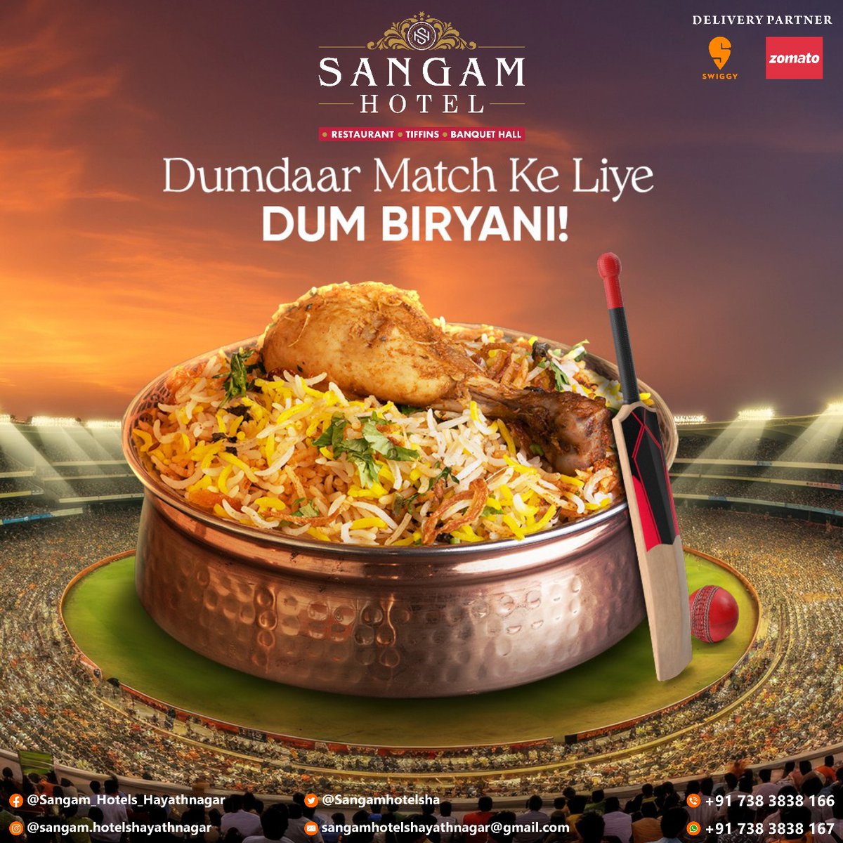 Dumdaar Match Ke Liye Dum Biryani!! @Sangamhotelsha

#biryani #food #foodie #indianfood #foodporn #chickenbiryani #foodphotography #chicken #biryanilovers #foodblogger #foodstagram #instafood #foodlover #biryanilove #yummy #foodgasm #delicious #foodies #muttonbiryani