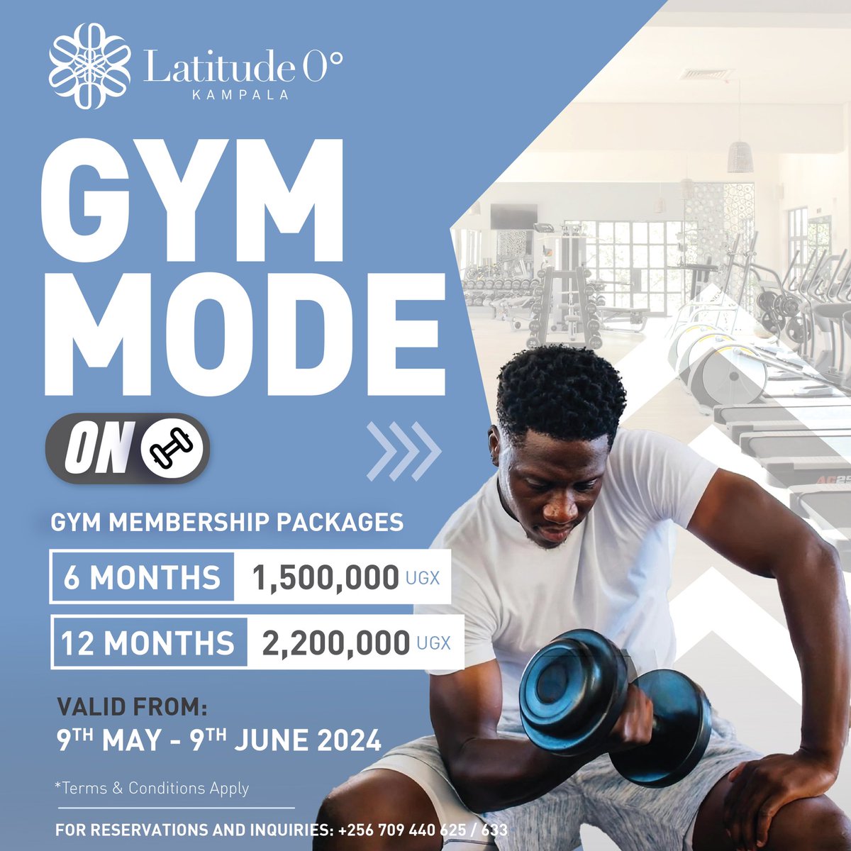 This is your sign to stay on top of your fitness routine during your stay at The Gym. 💪🏽 

Take advantage of our extended Gym Membership Packages. 

For more information kindly contact us on:
📧 0spa@thelatitudehotels.com
☎️ +256 (0) 709 440 625 / 603

#GymMembership