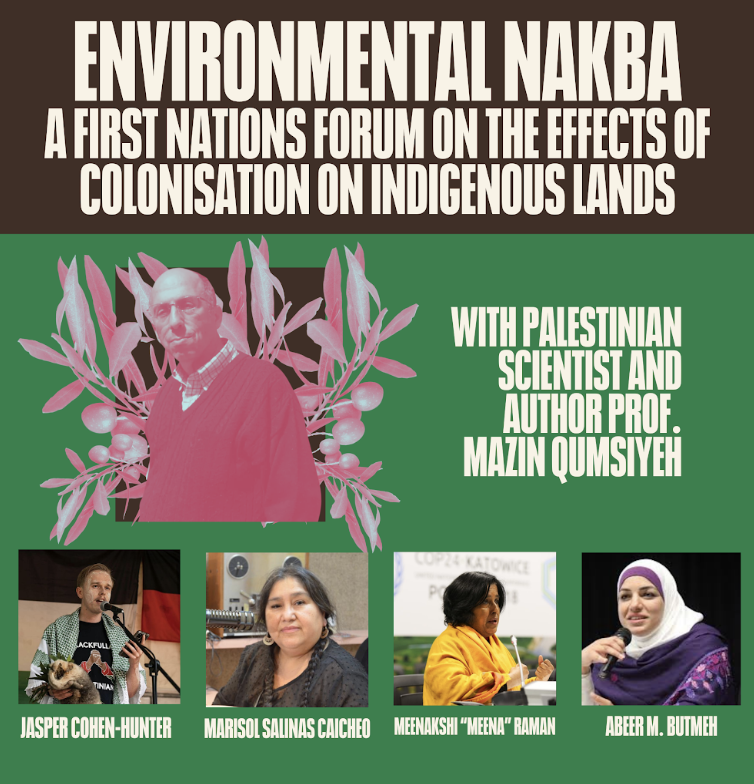 📢WEBINAR THIS SUNDAY📢 Environmental Nakba - a forum on the impacts of colonisation and occupation on Indigenous lands and in Palestine, including forests, soil, biodiversity, and water. 5pm Melb | 3pm KL | 10am Palestine Register here us06web.zoom.us/webinar/regist…
