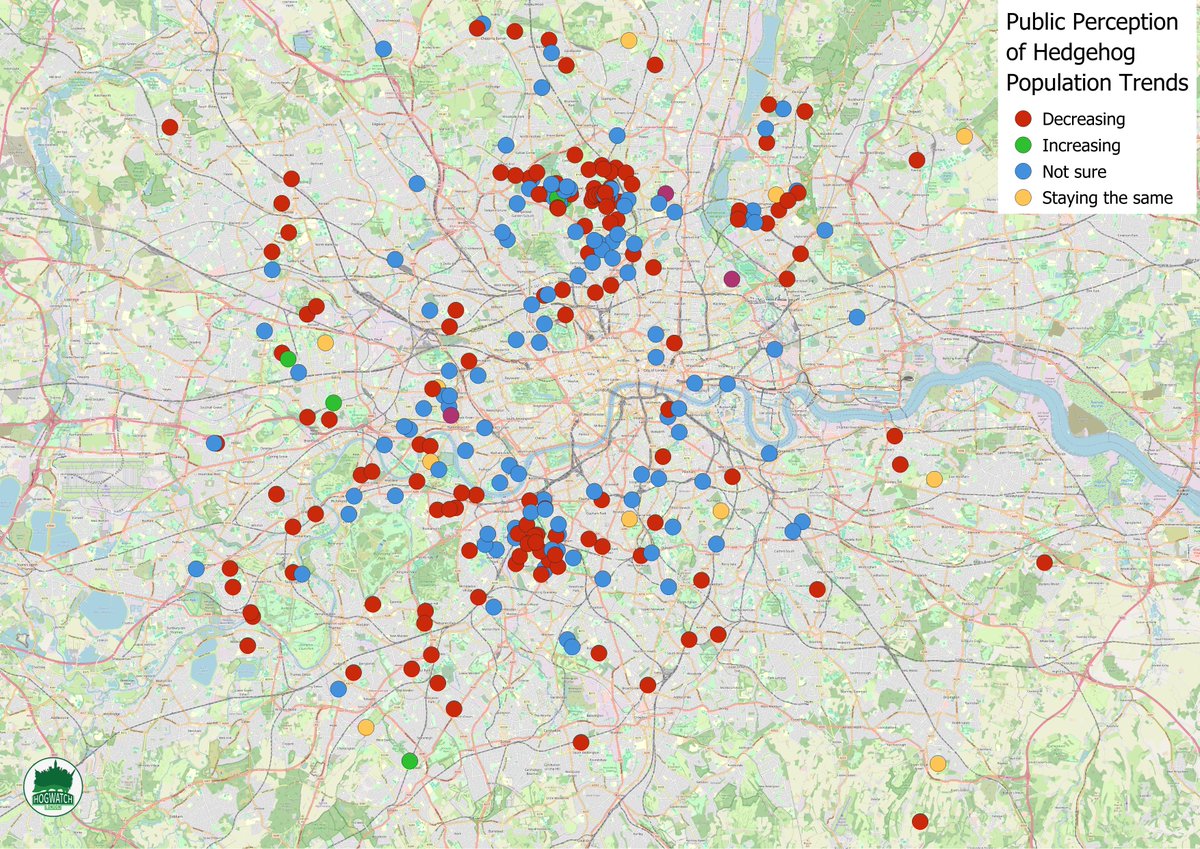 We're mapping London's #hedgehog populations, but we need your help!🫵 This data is vital to identify potential hotspots and track historic trends🦔🔍 Want to take part? Fill in our 2 minute survey👉 rb.gy/i7gucc #HedgehogWeek #Citsci @hedgehogsociety