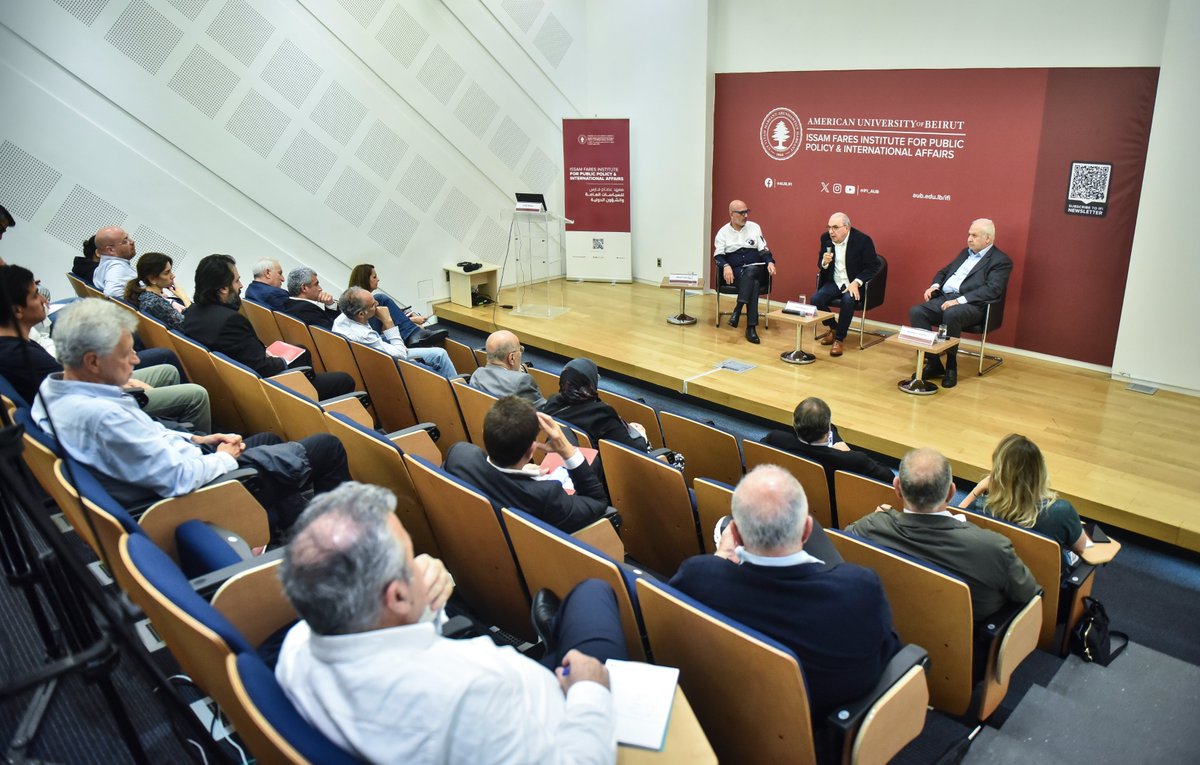 On April 30, 2024, our Institute held a discussion on “BDL’s Forensic Audit & Ways Forward” with economist Dr. Toufic Gaspard and former BDL Vice Governor Dr. Ghassan Ayache, moderated by @Mouniryouniss 🔗Read the event's summary and watch the recording: eventsatifi.com/previous-event…