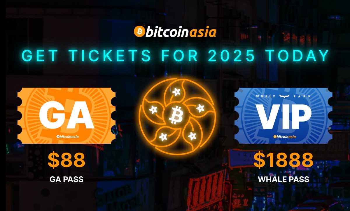#Bitcoin Asia was massive 🔥 We’ll be back - get your Bitcoin Asia 2025 tickets for our special early bird price today: 🎟️👉 asia.b.tc
