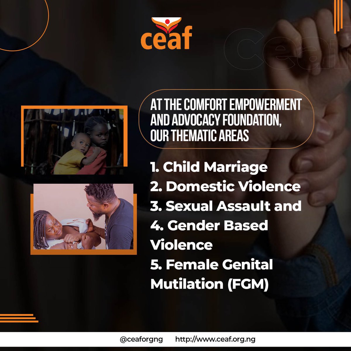Since 2014 when CEAF was founded, we’ve assisted over a dozen survivors around our focus areas with free legal services, psychotherapy support & financial grants. 

Currently, our safe shelter, meant to house survivors of sexual violence, domestic violence & child marriage..
1/2