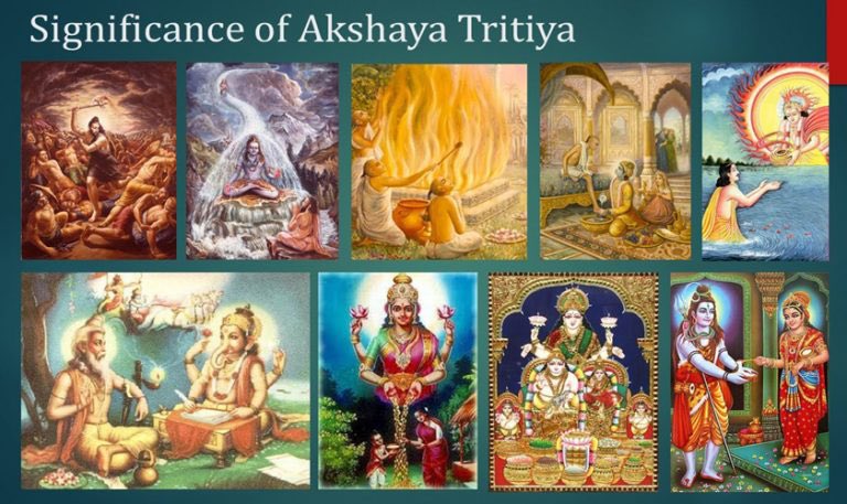VERY SPECIAL AND AUSPICIOUS DAY*
*Significance of Akshaya Tritiya*
*Friday 10th May 2024*

(1) The opening of door of Badri- Narayan on this day.

(2) The beginning of Satya-yuga and the beginning of Treta- yuga on this day.

(3) The beginning of 21 days period Chandan -Yatra