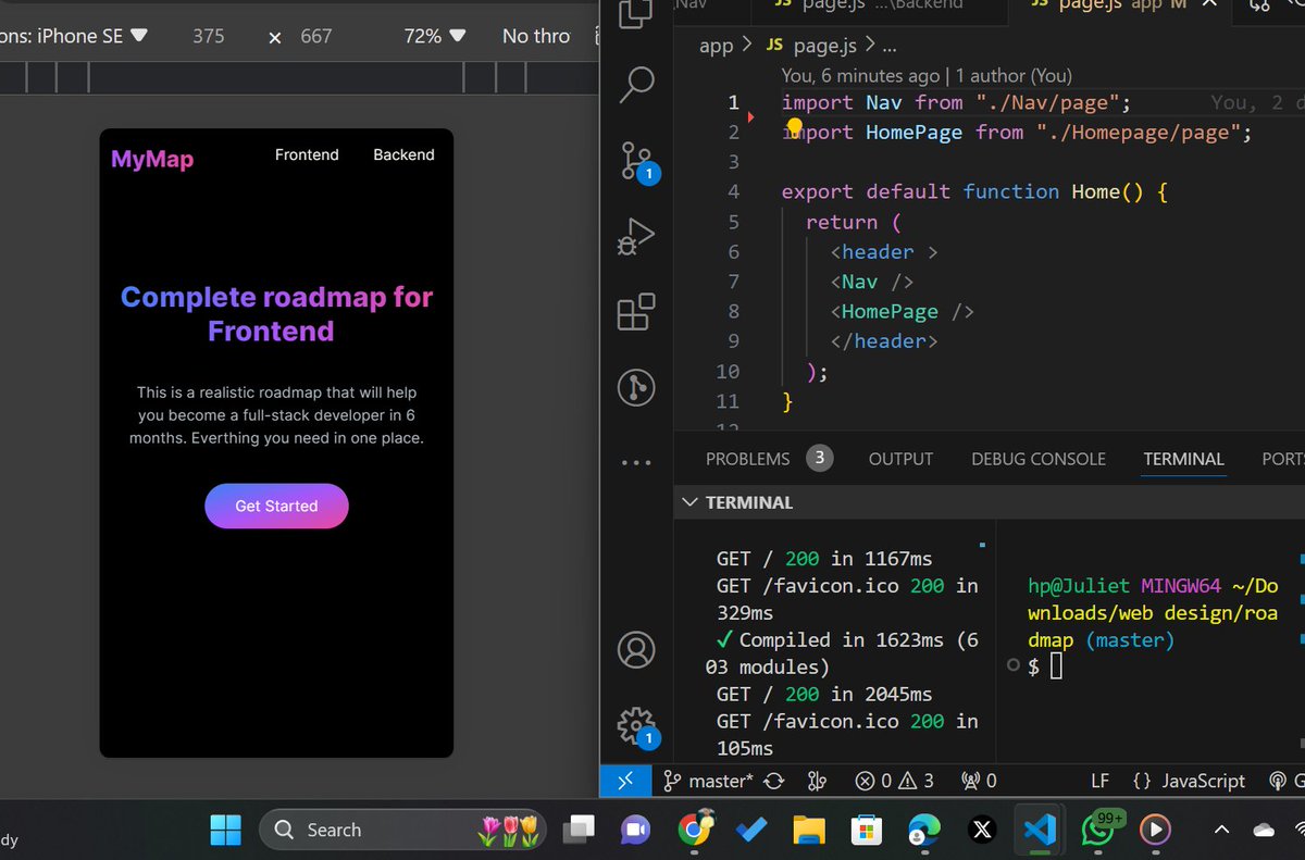 MaverickAlbert5's tweet image. Here is my 6 months full-stack web development road map.
Thoroughly prepared from my own personal experience. I must tell you that this roadmap is not in any way misleading.
Access link: my-map-rho.vercel.app
