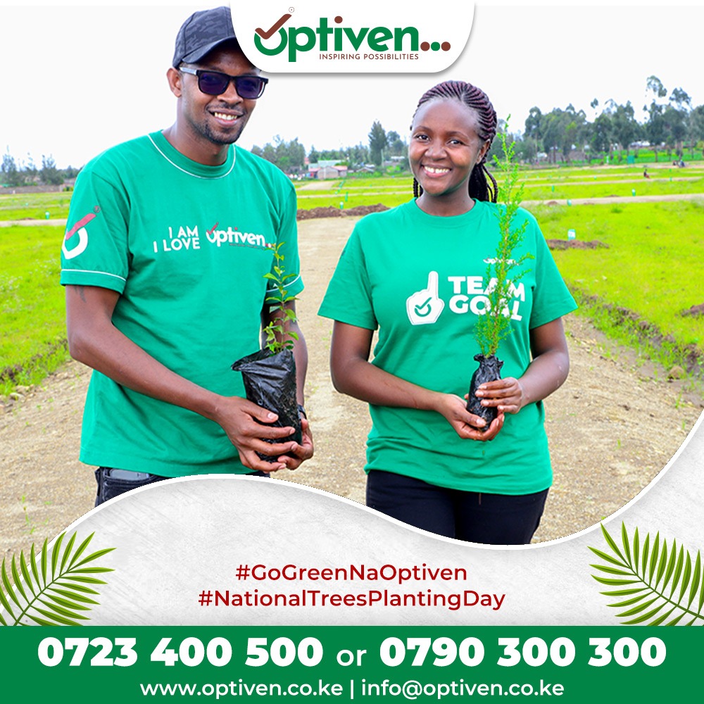 @OptivenLimited Together, let's make National Tree Planting Day a catalyst for positive change. Join Optiven as we plant the seeds of a brighter, greener future and leave a lasting legacy for generations to come. #GoGreenNaOptiven #NationalTreePlantingDay