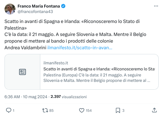 ma lo vedete come stiamo messi? lo vedete? la striscia è sta spianata, che cazzo ti vuoi riconoscere? sempre che io non se sia vero, ma si vocifera che a causa delle armi usate la ricostruzione sarà impossibile. che cazzo ti riconosci, oggi, dopo 8 mesi di eccidi? a parte che >>>