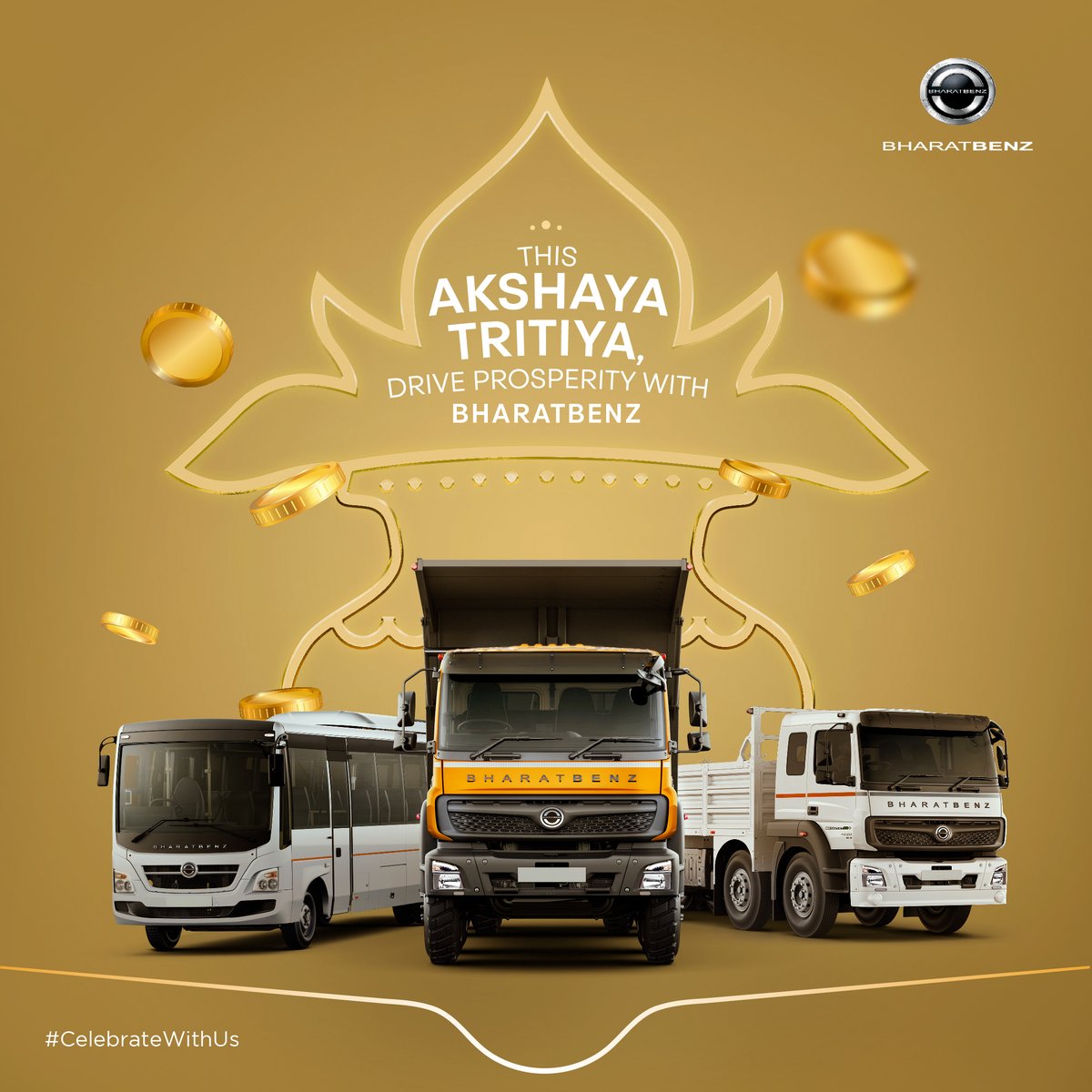 On this auspicious occasion of Akshaya Tritiya, let’s embark on a journey towards prosperity with BharatBenz. 

#BharatBenz #CelebrateWithUs #AkshayaTritiya