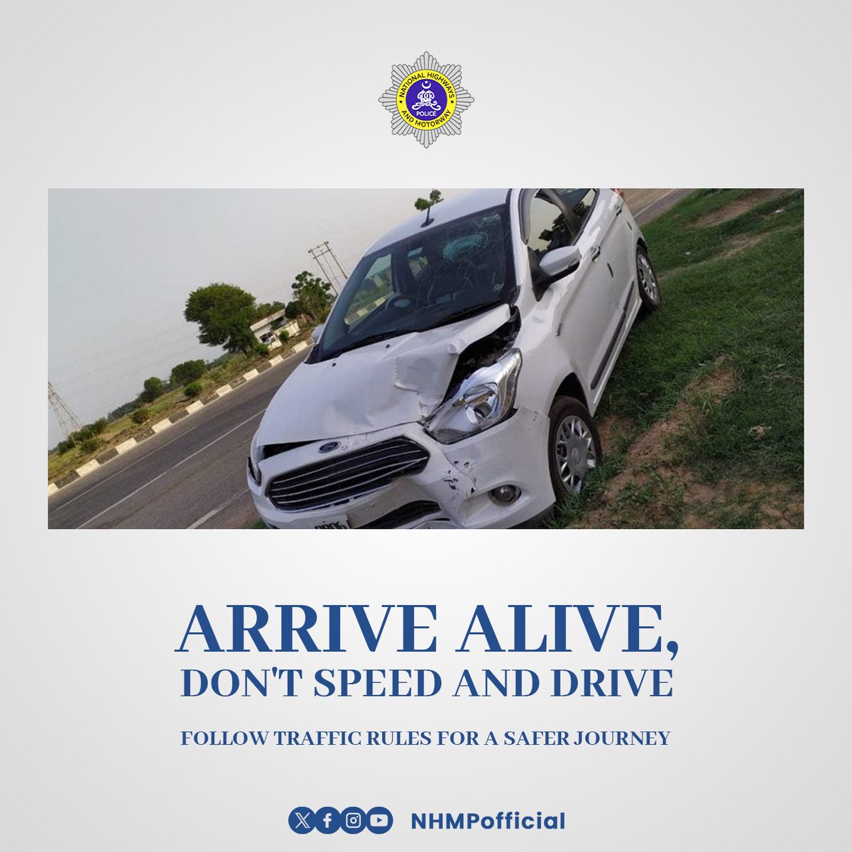 NHMPofficial's tweet photo. Overspeeding can be fatal, Avoid it! #Avoid_Overspeeding https://t.co/cY5yHPKa5M