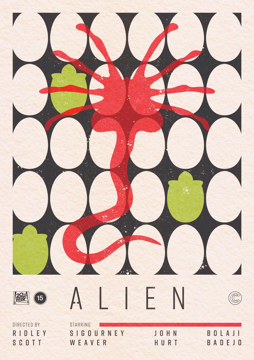 ALIEN movie poster by Chris Falkner (aka CCPosterStudio)
#Alien #movieposters #horror #horrorart