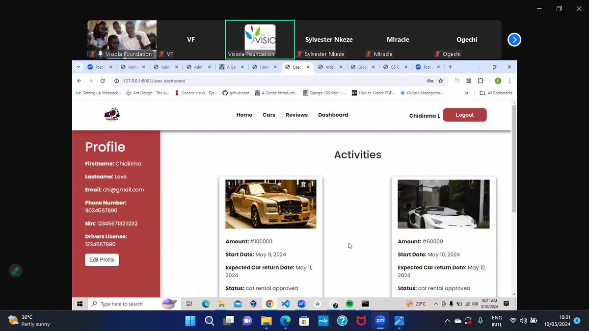 Visiola_Fdn's tweet image. We are delighted to introduce Group 2&apos;s project, &quot;Posh Cars&quot;! 🚗💨 It&apos;s a sleek car rental website where individuals can rent luxury cars and owners can earn extra income by listing their vehicles. #FullstackWebDevelopment #WomenInTech #VisiolaCodingBOOTCAMP