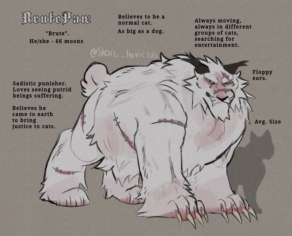 Made Tangshan a WC counterpart, BrutePaw
Safe so say he's now my actual biggest cat

I wanna put him in a fanclan (That's not COS since it already has TwistedOak) 
So I'm accepting suggestions......