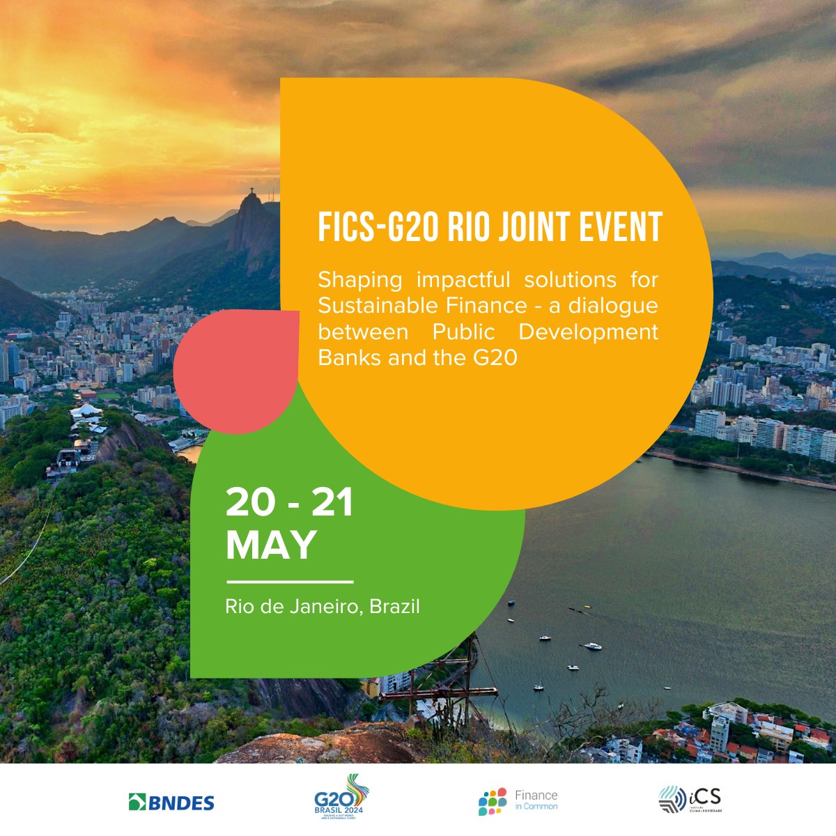 📅 Save the date for the FiCS/G20 joint event in Rio!

Co-hosted with <a href="/MinFazenda/">Ministério da Fazenda</a> <a href="/BNDES/">BNDES</a> <a href="/climaesociedade/">Instituto Clima e Sociedade (iCS)</a> it aims to explore synergies between the FiCS agenda &amp; <a href="/G20org/">G20 United States</a> objectives

To know more : shorturl.at/cgqQT
#Rio2024 #G20Brazil 🚀