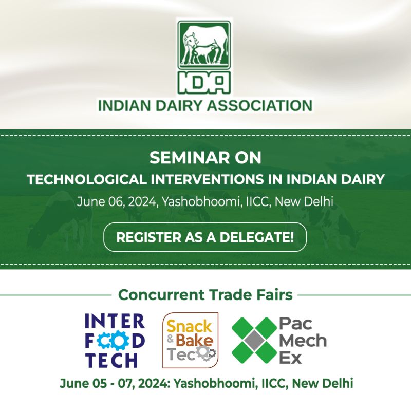 Register now to attend, #IndianDairyAssociation Seminar on “Technological Interventions in Indian Dairy” on June 6, 2024 at Yashobhoomi, New Delhi.  

Register here : interfoodtech.com/IDA_Delegate

 #interfoodtech2024 #Dairytechnology #dairyseminar #indiandairy #dairyindustry