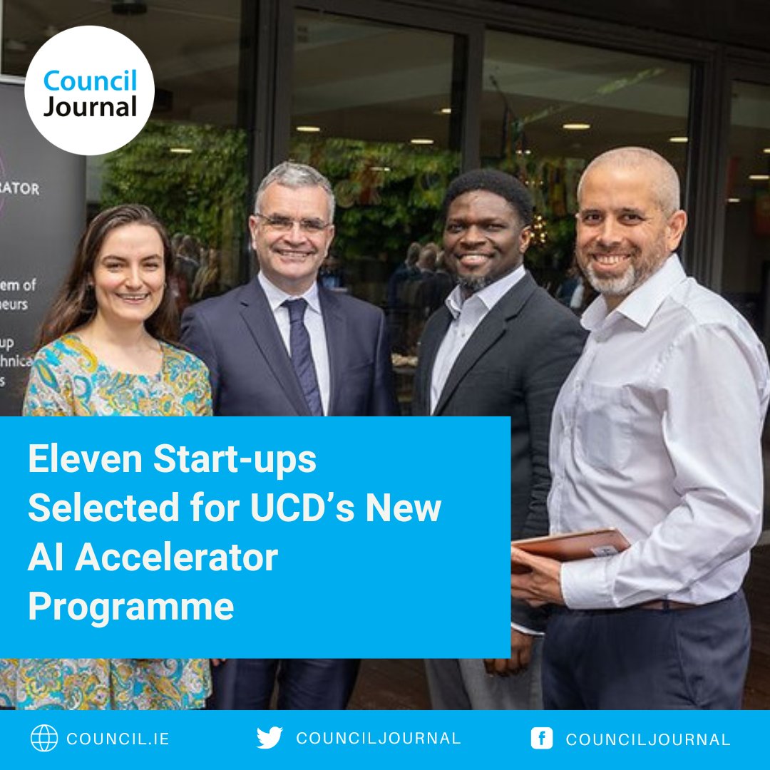 Eleven Start-ups Selected for UCD’s New AI Accelerator Programme Read more: council.ie/eleven-start-u… #UCD #AI #startups #tech