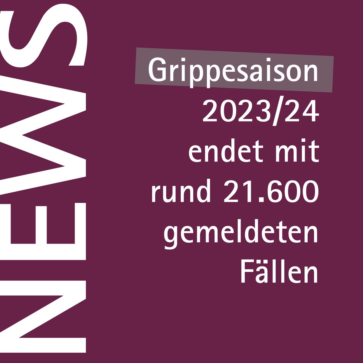 Der Berichtszeitraum der #Influenzasaison 2023/2024 wurde Ende April abgeschlossen. In diesem Zeitraum wurden in Sachsen 21.579 Influenza-Fälle gemeldet: medienservice.sachsen.de/medien/news/10…